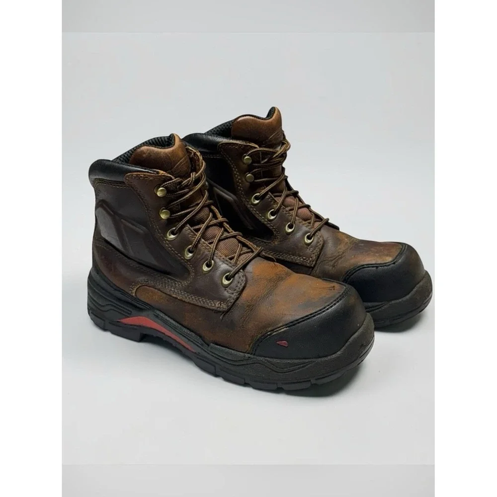 Red Wing King Toe ADC Boots Mens Size 9 Brown Leather Waterproof Safety Toe